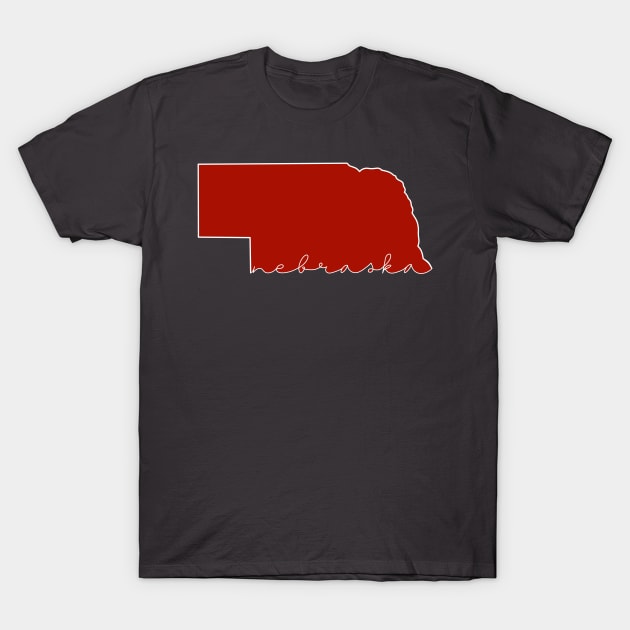 Nebraska - Minimalist T-Shirt by A + J Creative Co